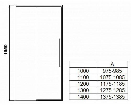 Заказать Душевая дверь RGW Stilvoll SV-12B 150 32321215-14 профиль Черный стекло прозрачное в магазине сантехники Santeh-Crystal.ru