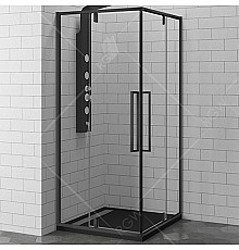 Душевой уголок RGW Stilvoll SV-33-B 100х100 06323300-14 профиль Черный стекло прозрачное