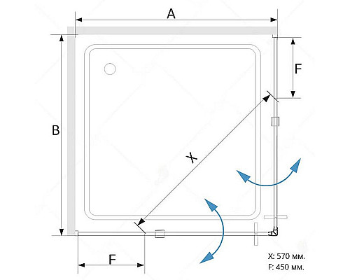 Купить Душевой уголок RGW Stilvoll SV-33 90х90 06323399-11 профиль Хром стекло прозрачное в магазине сантехники Santeh-Crystal.ru