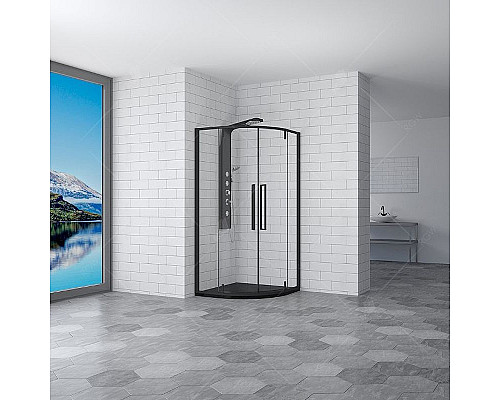 Заказать Душевой уголок RGW Stilvoll SV-53-B 80х80 06325388-14 профиль Черный стекло прозрачное в магазине сантехники Santeh-Crystal.ru