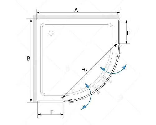 Купить Душевой уголок RGW Stilvoll SV-53 90х90 06325399-11 профиль Хром стекло прозрачное в магазине сантехники Santeh-Crystal.ru