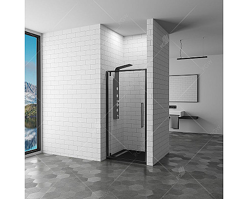 Купить Душевая дверь RGW Stilvoll SV-02B 90 06320209-14 профиль Черный стекло прозрачное в магазине сантехники Santeh-Crystal.ru