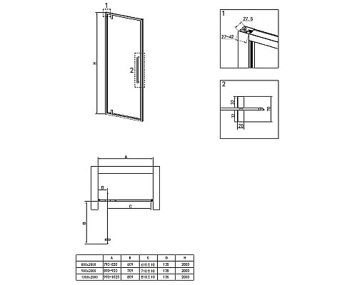 Купить Душевая дверь RGW Stilvoll SV-02 100 06320210-11 профиль Хром стекло прозрачное в магазине сантехники Santeh-Crystal.ru