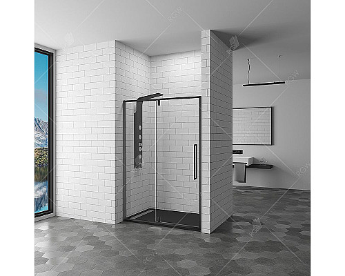 Приобрести Душевая дверь RGW Stilvoll SV-03B 100 06320310-14 профиль Черный стекло прозрачное в магазине сантехники Santeh-Crystal.ru