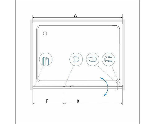 Заказать Душевая дверь RGW Stilvoll SV-03 120 06320312-11 профиль Хром стекло прозрачное в магазине сантехники Santeh-Crystal.ru