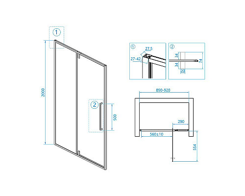 Приобрести Душевая дверь RGW Stilvoll SV-03 90 06320309-14 профиль Черный стекло прозрачное в магазине сантехники Santeh-Crystal.ru