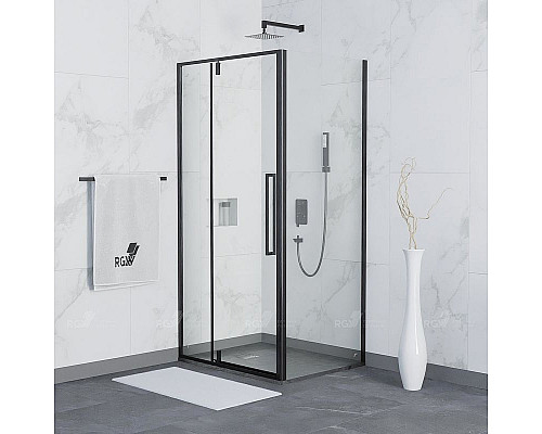 Заказать Душевой уголок RGW Stilvoll SV-34 100х100 06323400-014 профиль Черный матовый стекло прозрачное в магазине сантехники Santeh-Crystal.ru