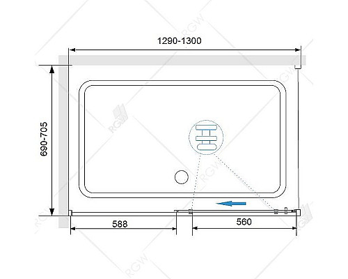 Заказать Душевой уголок RGW Stilvoll SV-42 130х70 32324237-011 профиль Хром стекло прозрачное в магазине сантехники Santeh-Crystal.ru