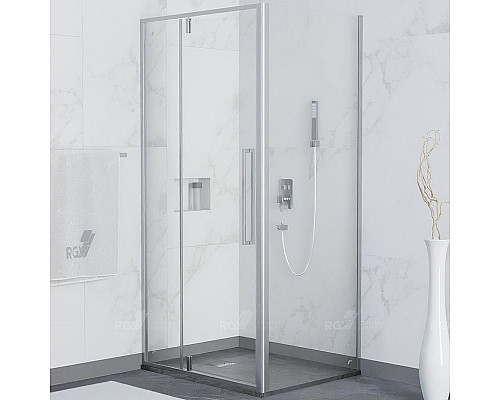 Купить Душевой уголок RGW Stilvoll SV-44 100х90 06324409-011 профиль Хром стекло прозрачное в магазине сантехники Santeh-Crystal.ru