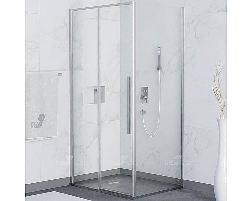 Купить Душевой уголок RGW Stilvoll SV-42 100х90 32324290-011 профиль Хром стекло прозрачное в магазине сантехники Santeh-Crystal.ru