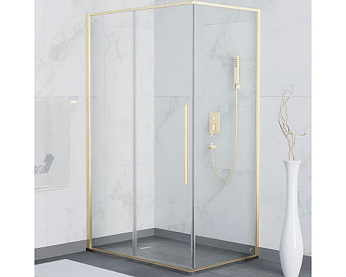 Купить Душевой уголок RGW Stilvoll SV-42G 120x90 32324292-16 профиль Золото стекло прозрачное в магазине сантехники Santeh-Crystal.ru