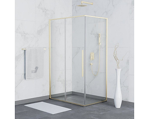 Купить Душевой уголок RGW Stilvoll SV-42G 120x90 32324292-16 профиль Золото стекло прозрачное в магазине сантехники Santeh-Crystal.ru
