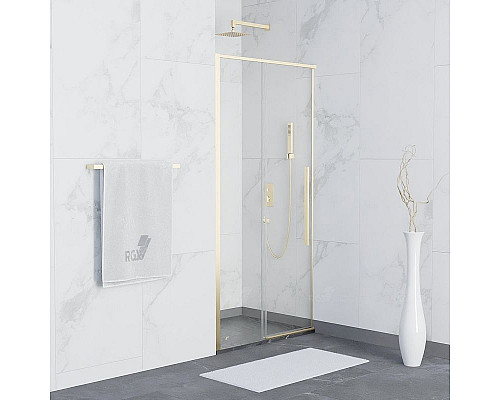 Купить Душевая дверь RGW Stilvoll SV-12G 100 32321210-16 профиль Золото стекло прозрачное в магазине сантехники Santeh-Crystal.ru