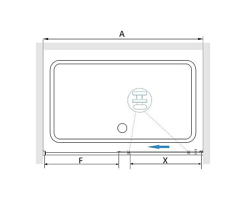 Купить Душевая дверь RGW Stilvoll SV-12G 100 32321210-16 профиль Золото стекло прозрачное в магазине сантехники Santeh-Crystal.ru