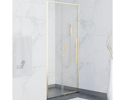 Заказать Душевая дверь RGW Stilvoll SV-12G 140 32321214-16 профиль Золото стекло прозрачное в магазине сантехники Santeh-Crystal.ru
