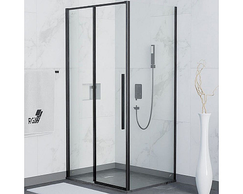 Купить Душевой уголок RGW Stilvoll SV-42B 140x80 32324284-014 профиль Черный стекло прозрачное в магазине сантехники Santeh-Crystal.ru