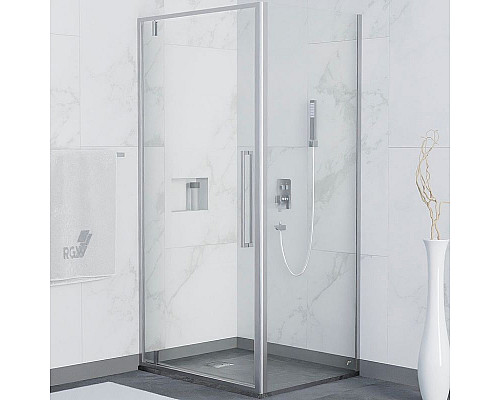 Купить Душевой уголок RGW Stilvoll SV-43 80x90 06324389-011 профиль Хром стекло прозрачное в магазине сантехники Santeh-Crystal.ru