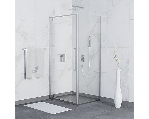 Купить Душевой уголок RGW Stilvoll SV-43 80x90 06324389-011 профиль Хром стекло прозрачное в магазине сантехники Santeh-Crystal.ru