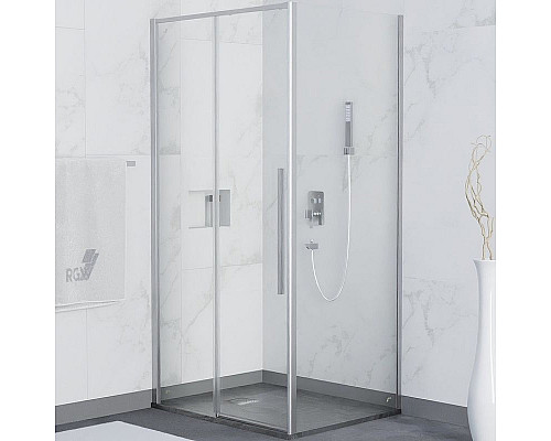 Купить Душевой уголок RGW Stilvoll SV-42 150х80 32324258-011 профиль Хром стекло прозрачное в магазине сантехники Santeh-Crystal.ru