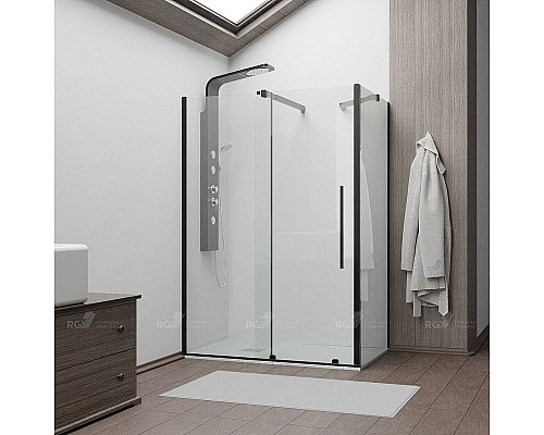 Заказать Душевой уголок RGW Tornado TO-48B 100х80 41074818-14 профиль Черный стекло прозрачное в магазине сантехники Santeh-Crystal.ru