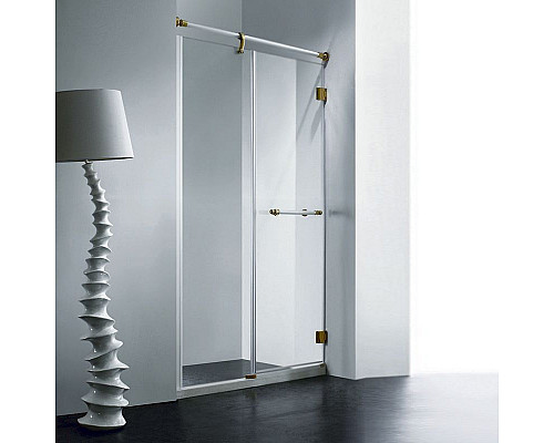 Приобрести Душевая дверь в нишу RGW Viscount VI-01 100 петли Золото стекло прозрачное в магазине сантехники Santeh-Crystal.ru