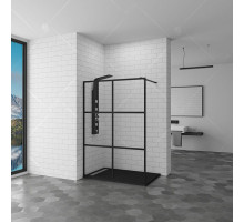 Душевая перегородка RGW Walk In WA-11-B 120 профиль Черный стекло прозрачное