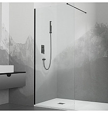 Душевая перегородка RGW Walk In WA-010B 110 351001011-14 профиль Черный стекло прозрачное