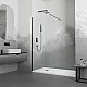 Приобрести Душевая перегородка RGW Walk In WA-010B 110 351001011-14 профиль Черный стекло прозрачное в магазине сантехники Santeh-Crystal.ru