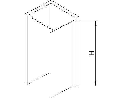 Купить Душевая перегородка RGW Walk In WA-002B 100 35100210-24 профиль Черный стекло матовое-сатинат в магазине сантехники Santeh-Crystal.ru
