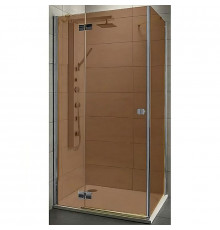 Душевой уголок Radaway Almatea KDJ 100x90 L 32143-01-08NL профиль Хром стекло коричневое