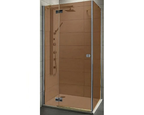Купить Душевой уголок Radaway Almatea KDJ 100x90 L 32143-01-08NL профиль Хром стекло коричневое в магазине сантехники Santeh-Crystal.ru
