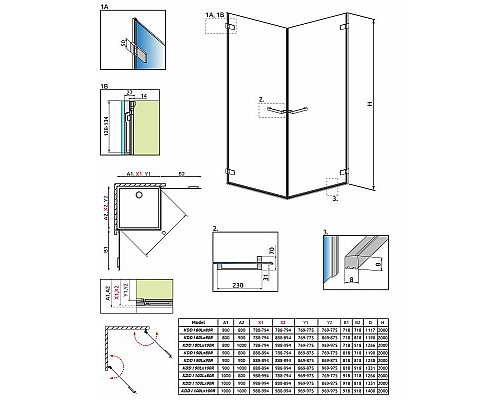 Купить Душевая дверь Radaway Arta KDD I 90 386061-03-01L профиль Хром стекло прозрачное в магазине сантехники Santeh-Crystal.ru