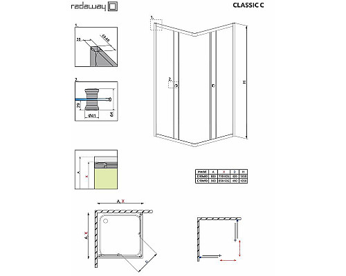 Santeh-Crystal.ru: Душевой уголок Radaway Classic C 90x90 30050-01-01 профиль Хром стекло прозрачное Приобрести Душевой уголок Radaway Classic C 90x90 30050-01-01 профиль Хром стекло прозрачное в магазине сантехники Santeh-Crystal.ru