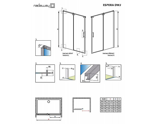Santeh-Crystal.ru: Душевая дверь Radaway Espera DWJ/KDJ 60 380595-01R профиль Хром стекло прозрачное Купить Душевая дверь Radaway Espera DWJ/KDJ 60 380595-01R профиль Хром стекло прозрачное в магазине сантехники Santeh-Crystal.ru