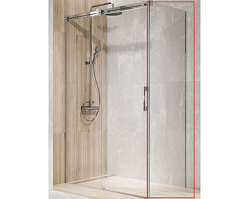 Приобрести Душевая стенка Radaway Espera Pro S1 90 10093090-01-01 боковая профиль Хром стекло прозрачное в магазине сантехники Santeh-Crystal.ru