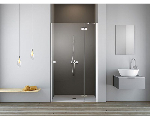 Заказать Душевая дверь Radaway Essenza New DWJ 80 R 385012-01-01R профиль Хром стекло прозрачное в магазине сантехники Santeh-Crystal.ru