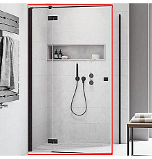 Душевая дверь Radaway Essenza New KDJ 100 L 385040-54-01L профиль Черный стекло прозрачное