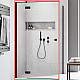 Купить Душевая дверь Radaway Essenza New KDJ 120 L 385042-54-01L профиль Черный стекло прозрачное в магазине сантехники Santeh-Crystal.ru