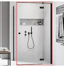 Душевая дверь Radaway Essenza New KDJ 100 R 385040-54-01R профиль Черный стекло прозрачное