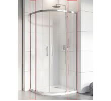 Душевая стенка Radaway Idea PDD 90Lх90R 387140-01-01 боковая профиль Хром стекло прозрачное