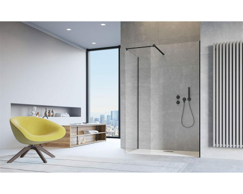 Заказать Душевая перегородка Radaway Modo New II 100 389104-54-01 профиль Черный стекло прозрачное в магазине сантехники Santeh-Crystal.ru