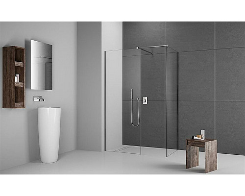 Купить Душевая перегородка Radaway Modo New II 80 389084-01-01 профиль Хром стекло прозрачное в магазине сантехники Santeh-Crystal.ru