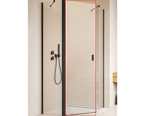 Купить Душевая дверь Radaway Nes Black PTJ 57 L 10052000-54-01L профиль Черный стекло прозрачное в магазине сантехники Santeh-Crystal.ru