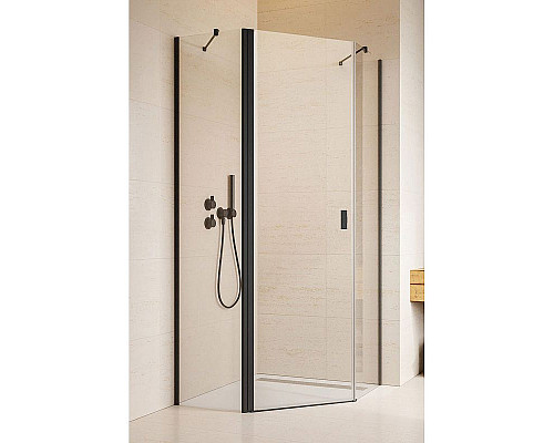 Купить Душевая дверь Radaway Nes Black PTJ 57 L 10052000-54-01L профиль Черный стекло прозрачное в магазине сантехники Santeh-Crystal.ru