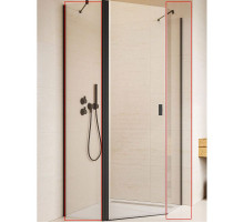 Душевая стенка Radaway Nes Black PTJ 90 10052900-54-01 боковая профиль Черный стекло прозрачное