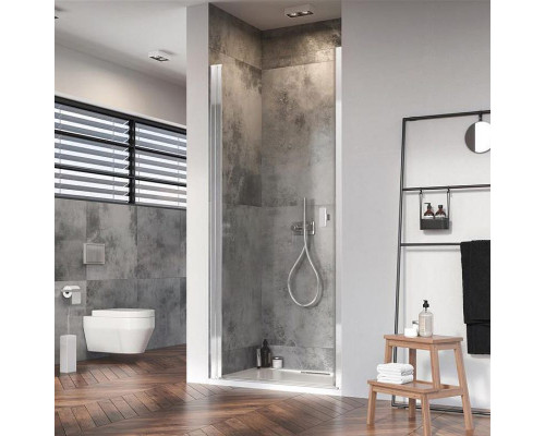 Купить Душевая дверь Radaway Nes DWJ I 90 L 10026090-01-01L профиль Хром стекло прозрачное в магазине сантехники Santeh-Crystal.ru