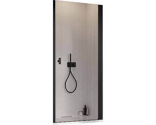 Купить Душевая дверь Radaway Nes Black DWJ I 80 R 10026080-54-01R профиль Черный стекло прозрачное в магазине сантехники Santeh-Crystal.ru