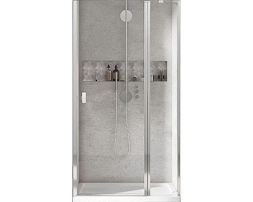 Купить Душевая дверь Radaway Nes DWJ II 110 R 10036110-01-01R профиль Хром стекло прозрачное в магазине сантехники Santeh-Crystal.ru