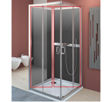 Задние стенки для душевого уголка Radaway Premium Plus 2S 80x80 33443-01-05N профиль Хром стекло графит