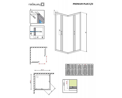 Santeh-Crystal.ru: Душевой уголок Radaway Premium Plus C 1900 80x80 30463-01-01N профиль Хром стекло прозрачное Купить Душевой уголок Radaway Premium Plus C 1900 80x80 30463-01-01N профиль Хром стекло прозрачное в магазине сантехники Santeh-Crystal.ru